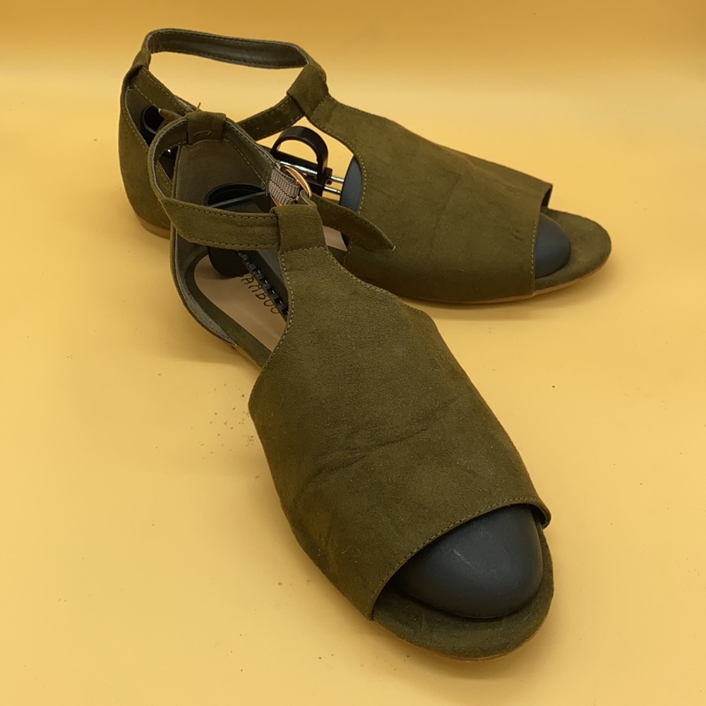 Bamboo sandals suede military green 9 - Picture 5 of 7